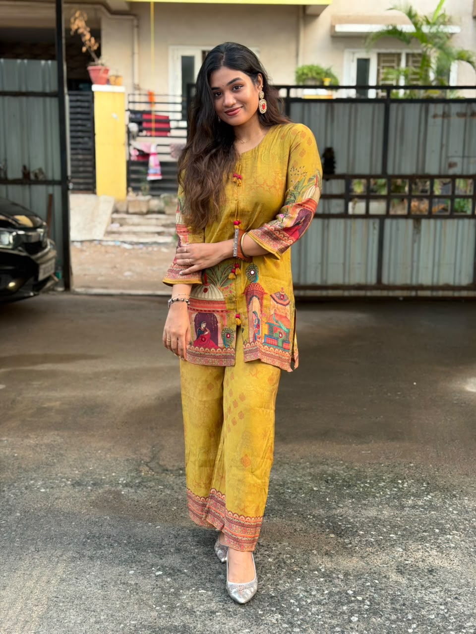 Printed Muslin Silk Co-ords