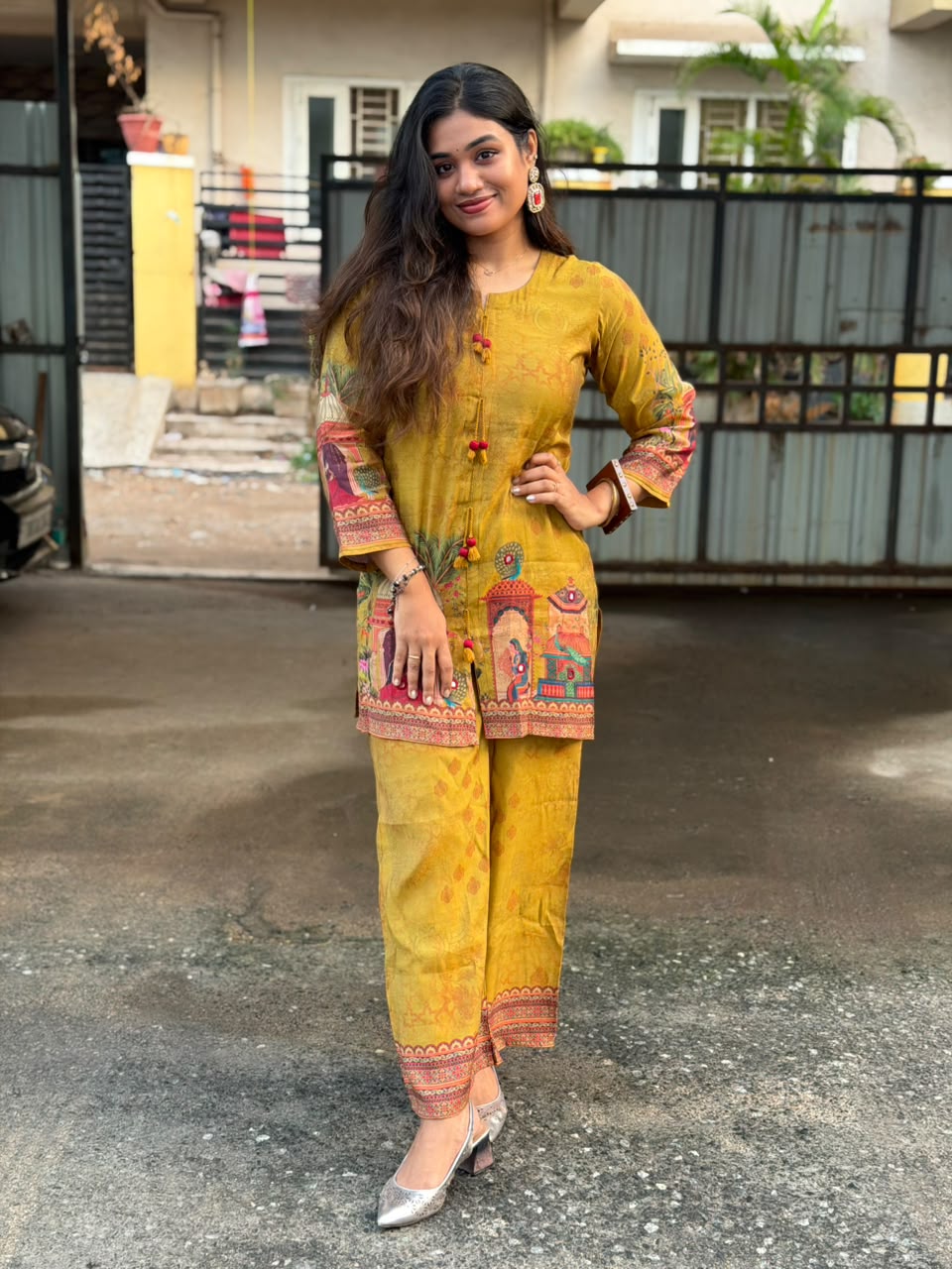 Printed Muslin Silk Co-ords