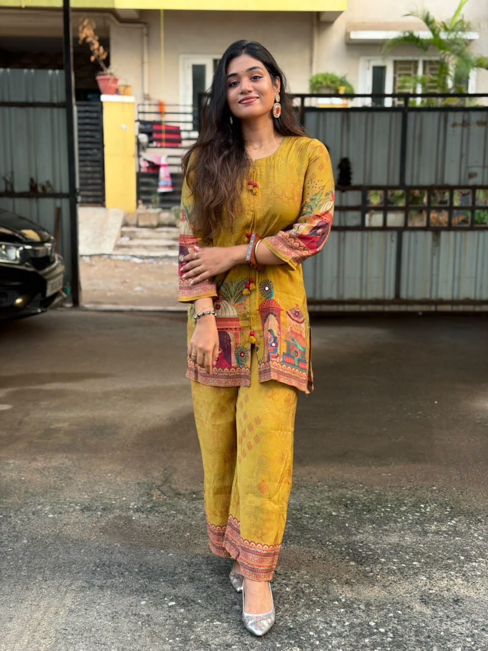 Printed Muslin Silk Co-ords