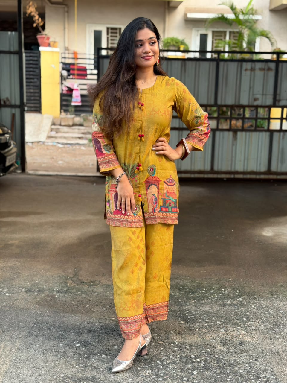 Printed Muslin Silk Co-ords