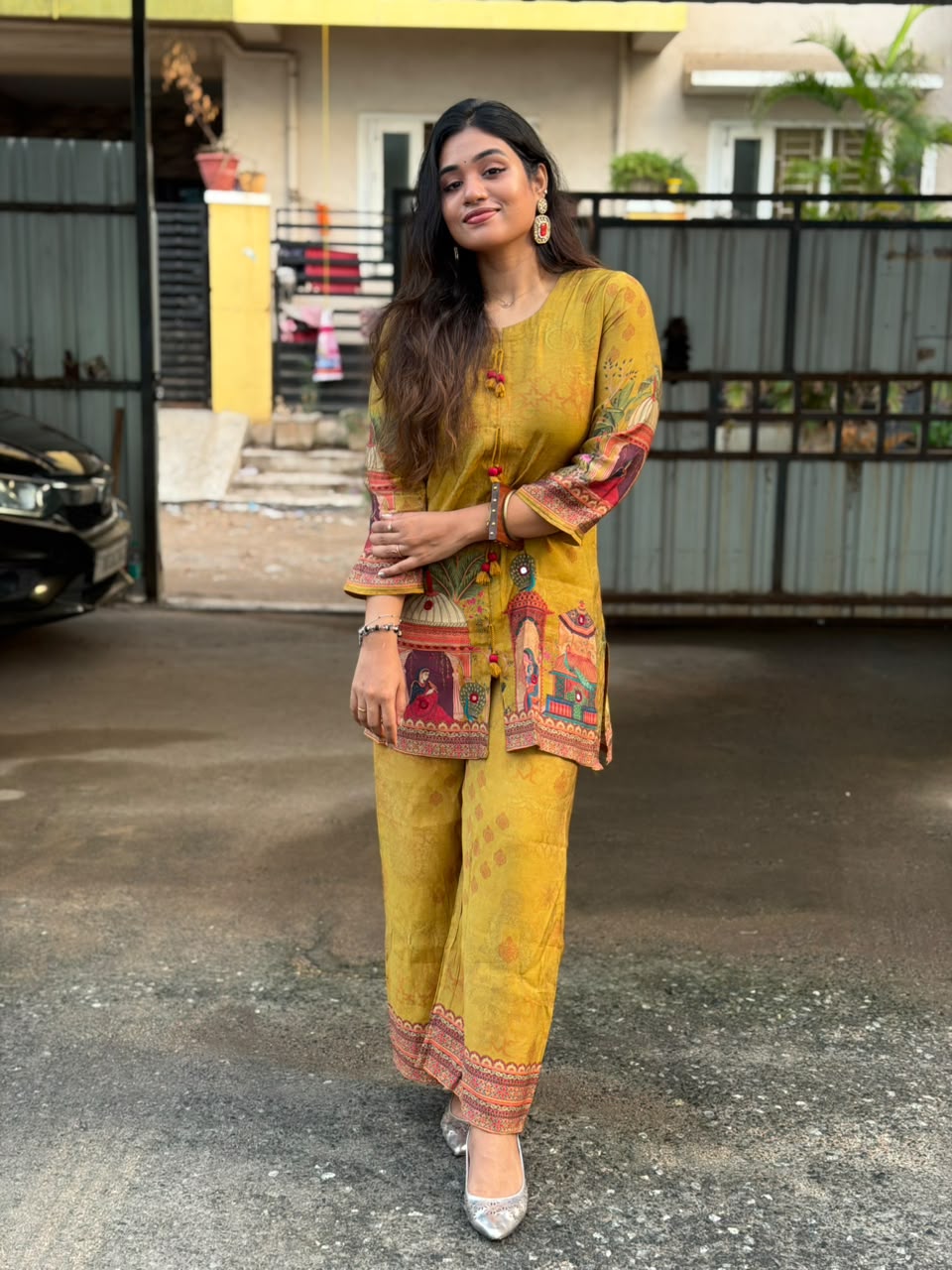 Printed Muslin Silk Co-ords