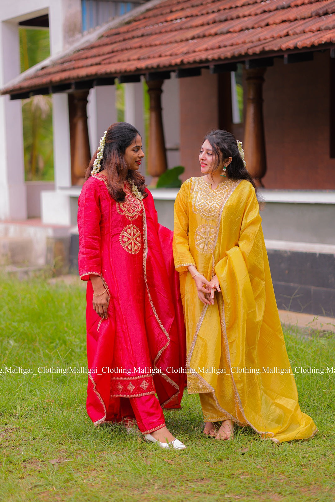 Red Tissue Pure Silk - with Lining