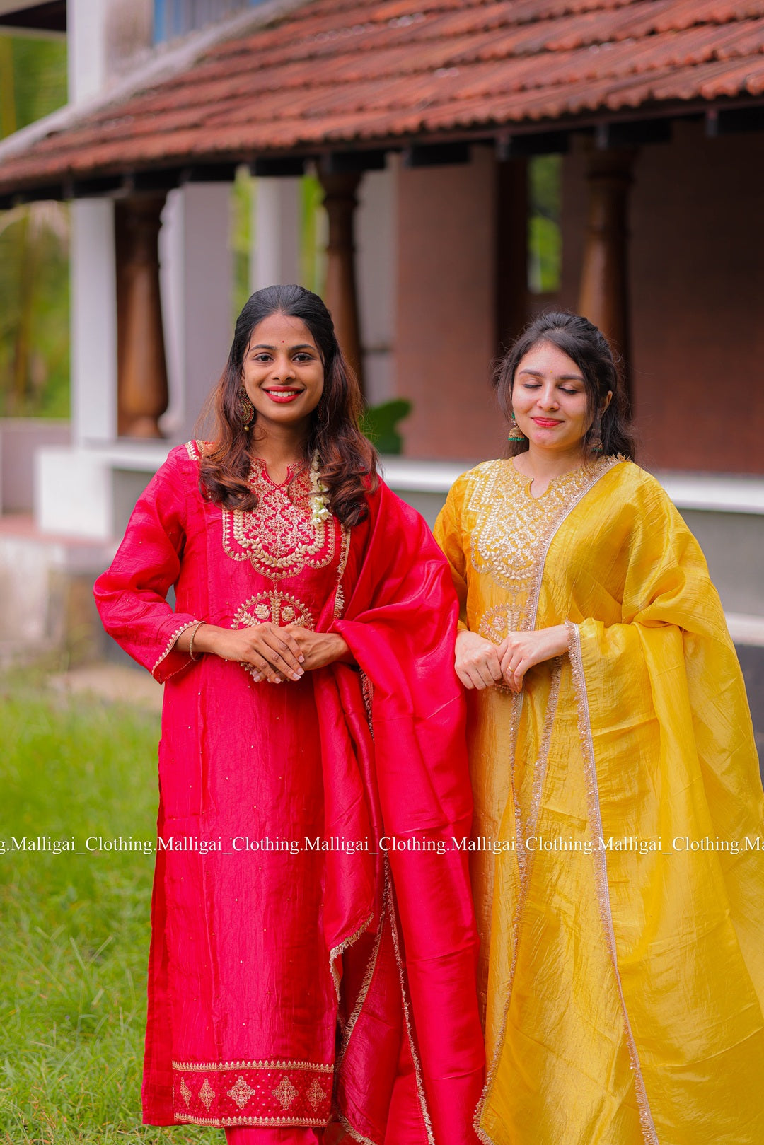 Red Tissue Pure Silk - with Lining