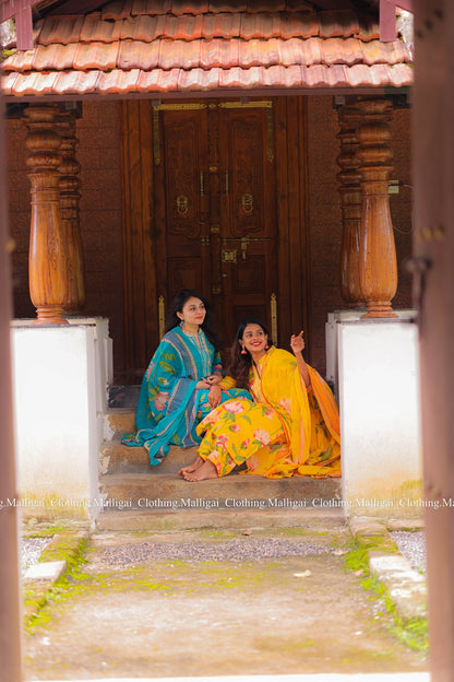Yellow Cotton Salwar Suit - 3-piece salwar suit