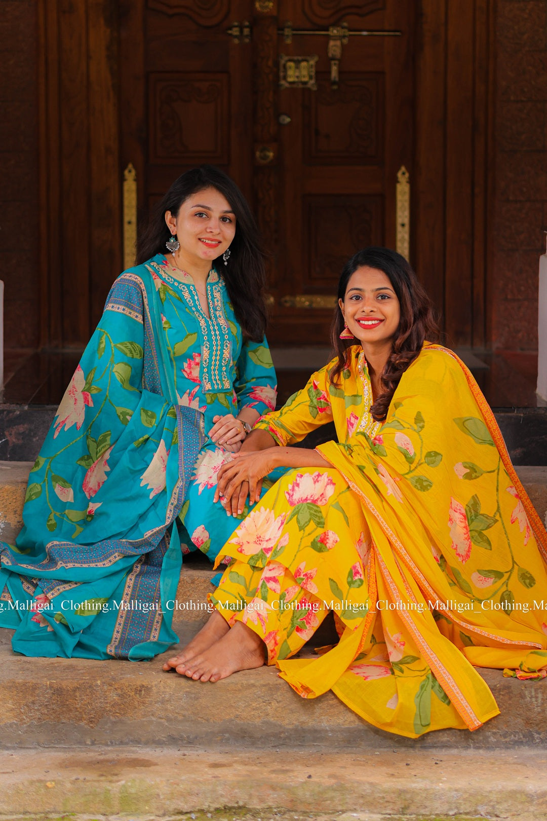 Yellow Cotton Salwar Suit - 3-piece salwar suit