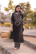 Cotton Salwar Suit - Black
