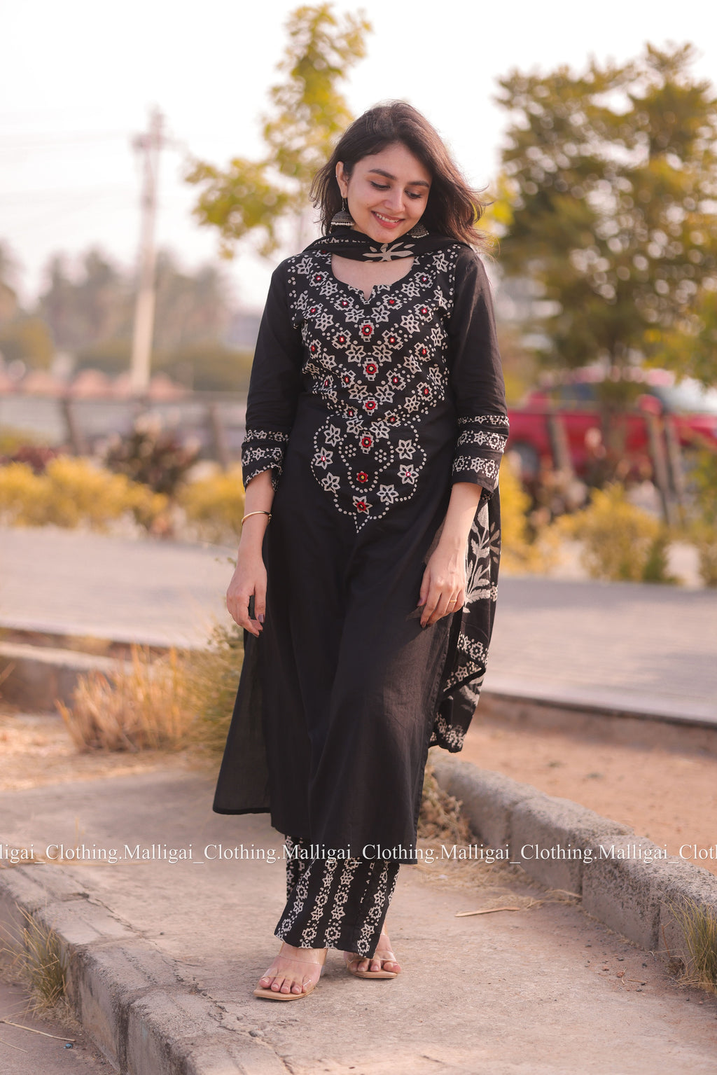 Cotton Salwar Suit - Black