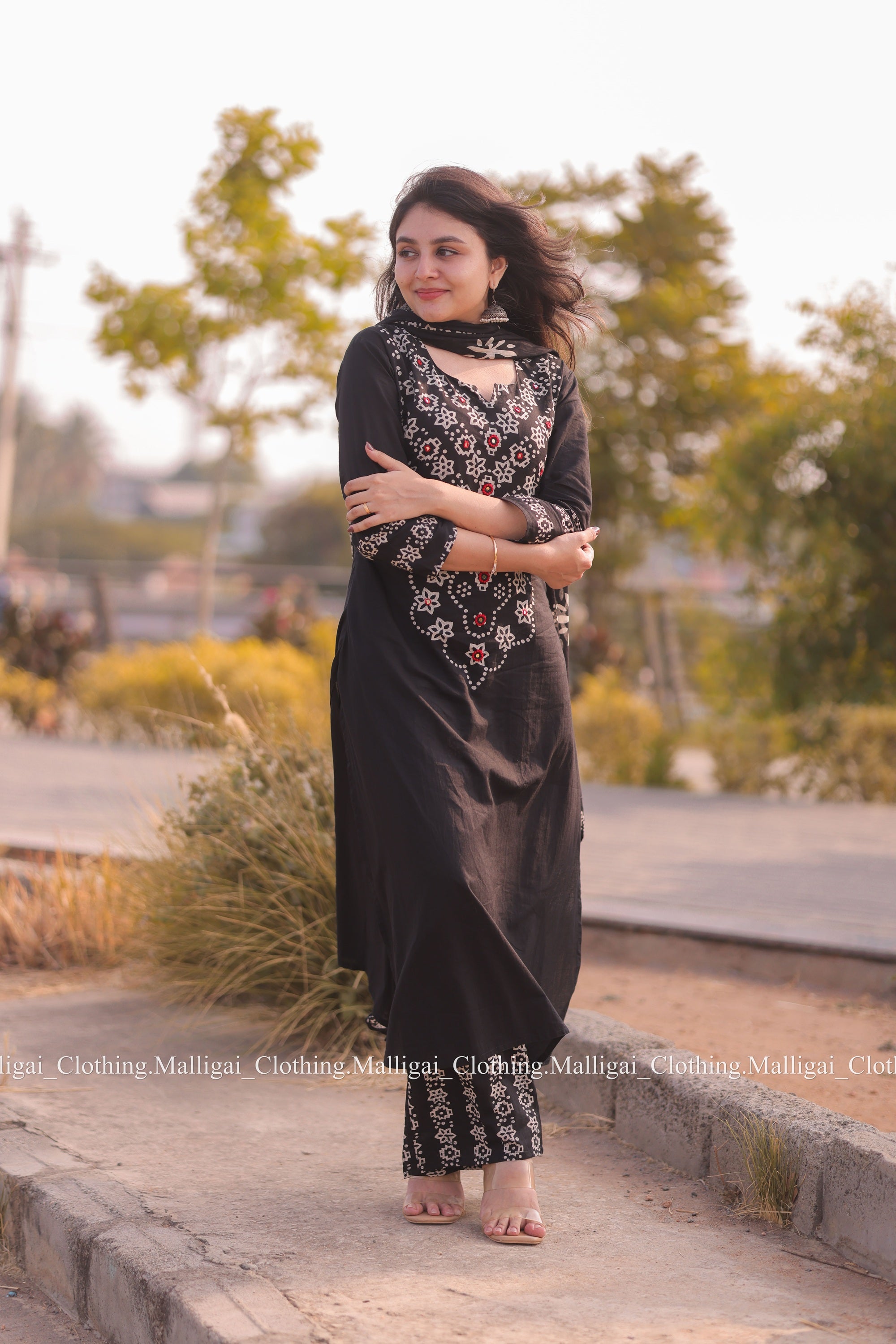 Cotton Salwar Suit - Black