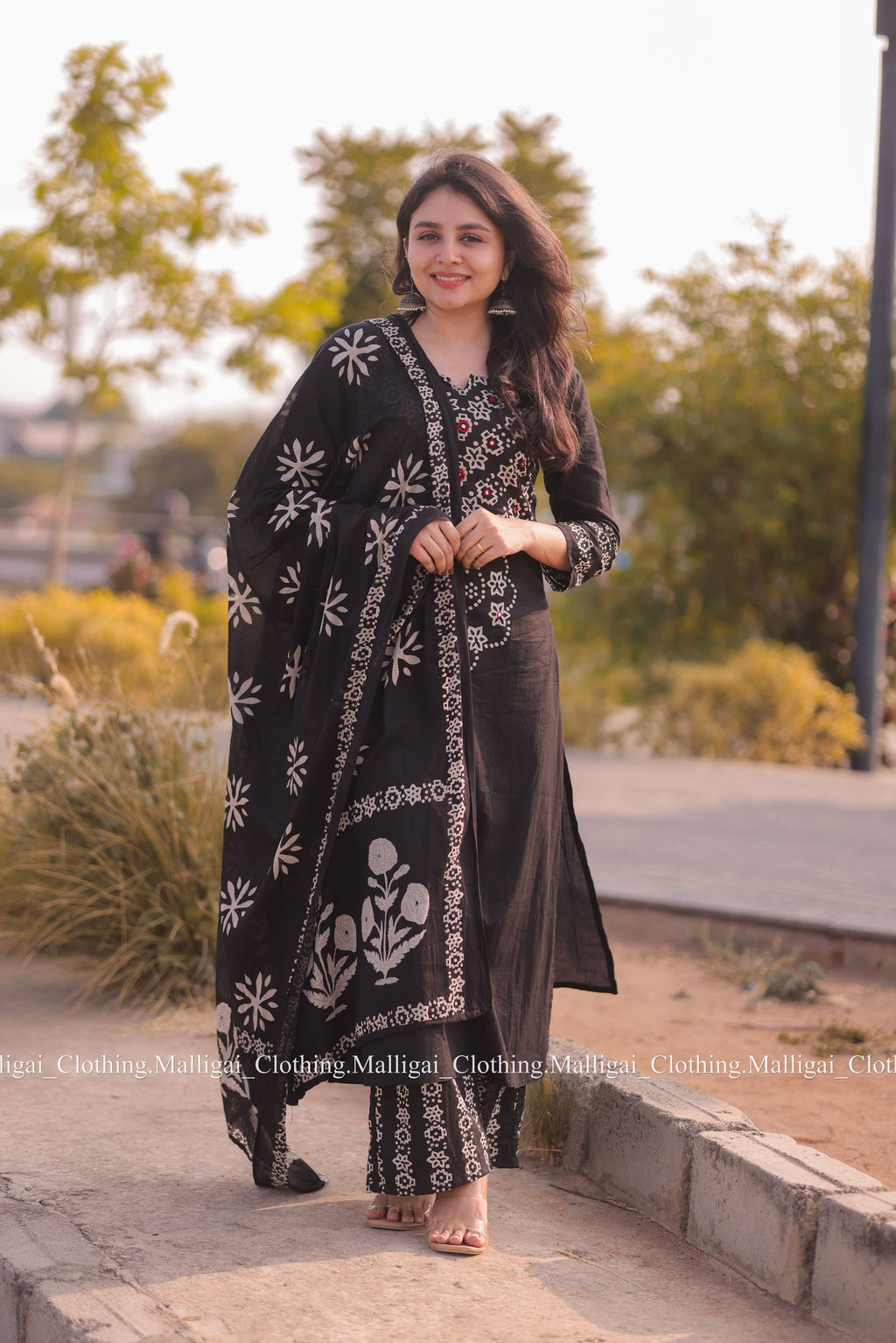 Cotton Salwar Suit - Black