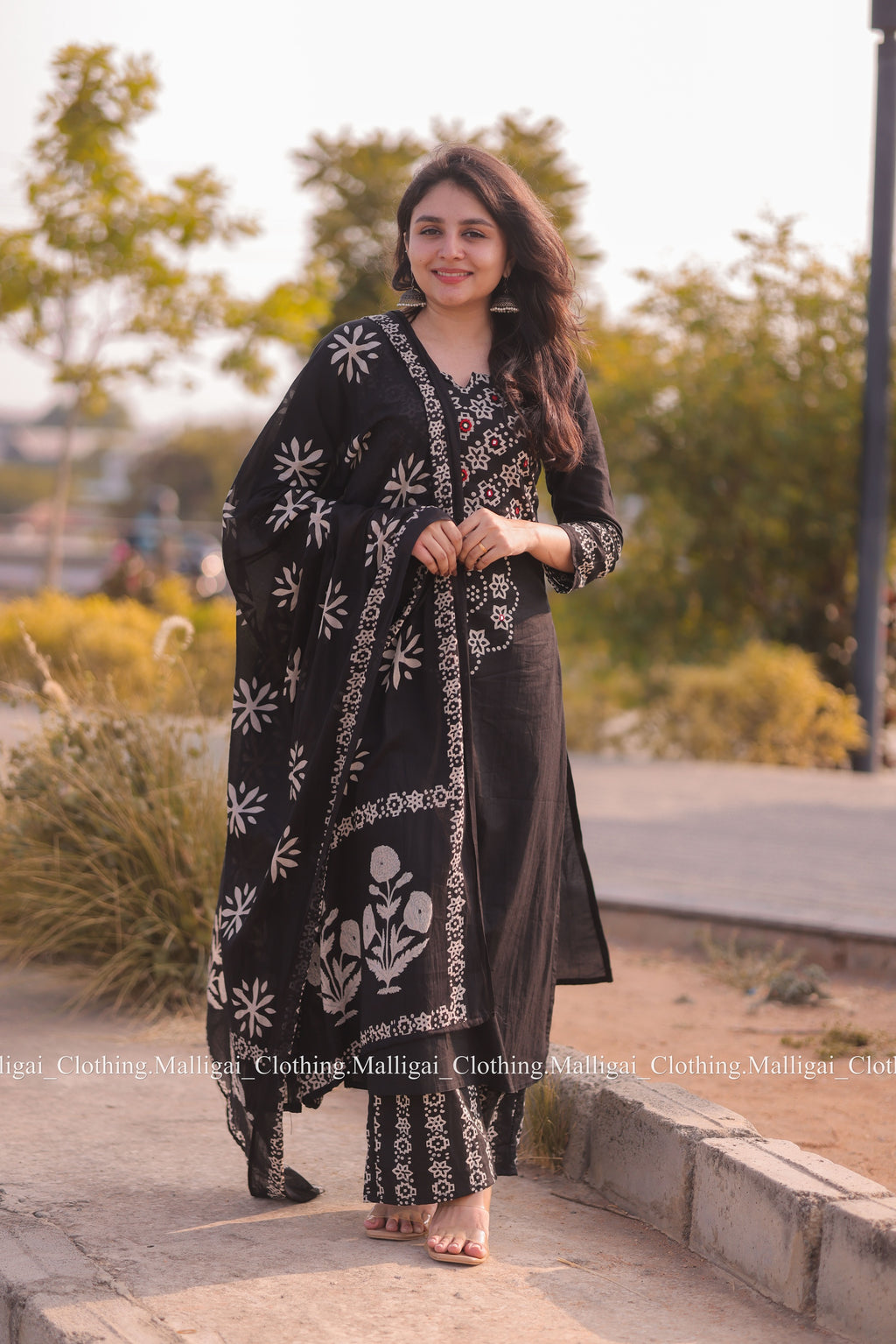 Cotton Salwar Suit - Black