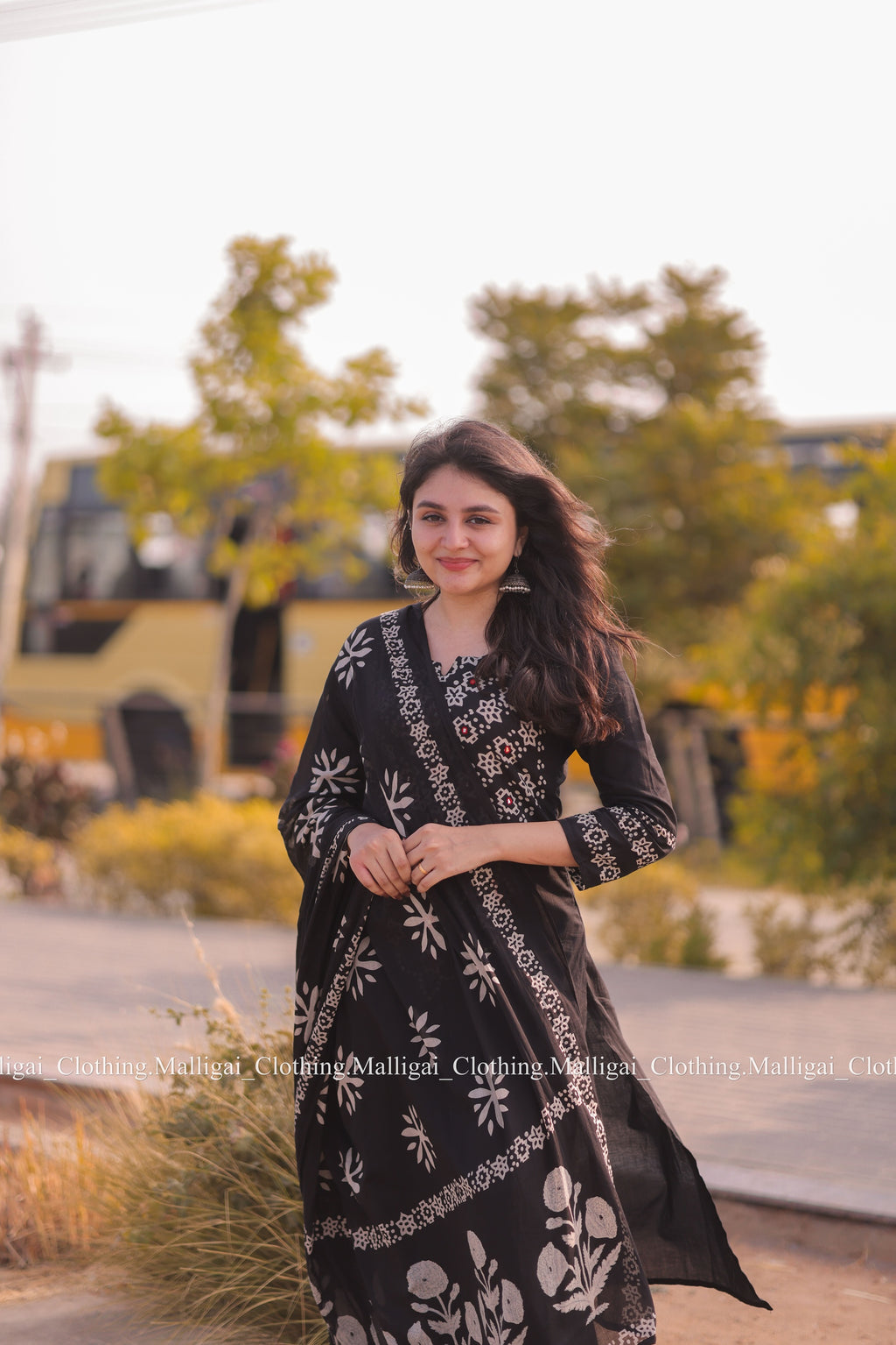 Cotton Salwar Suit - Black