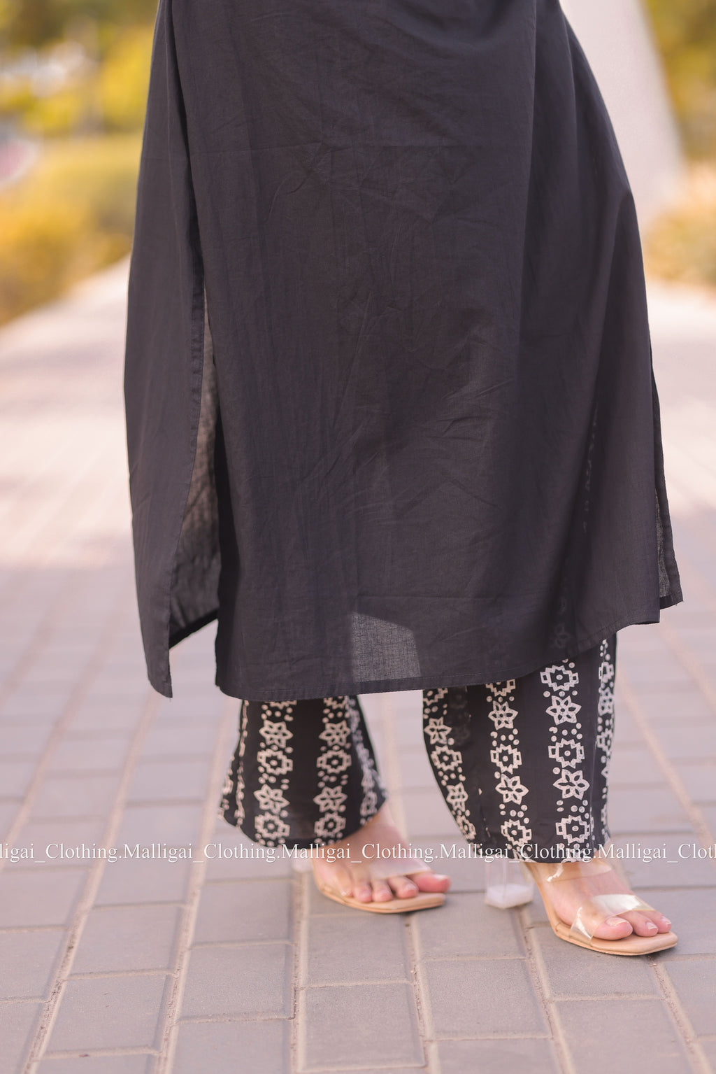 Cotton Salwar Suit - Black