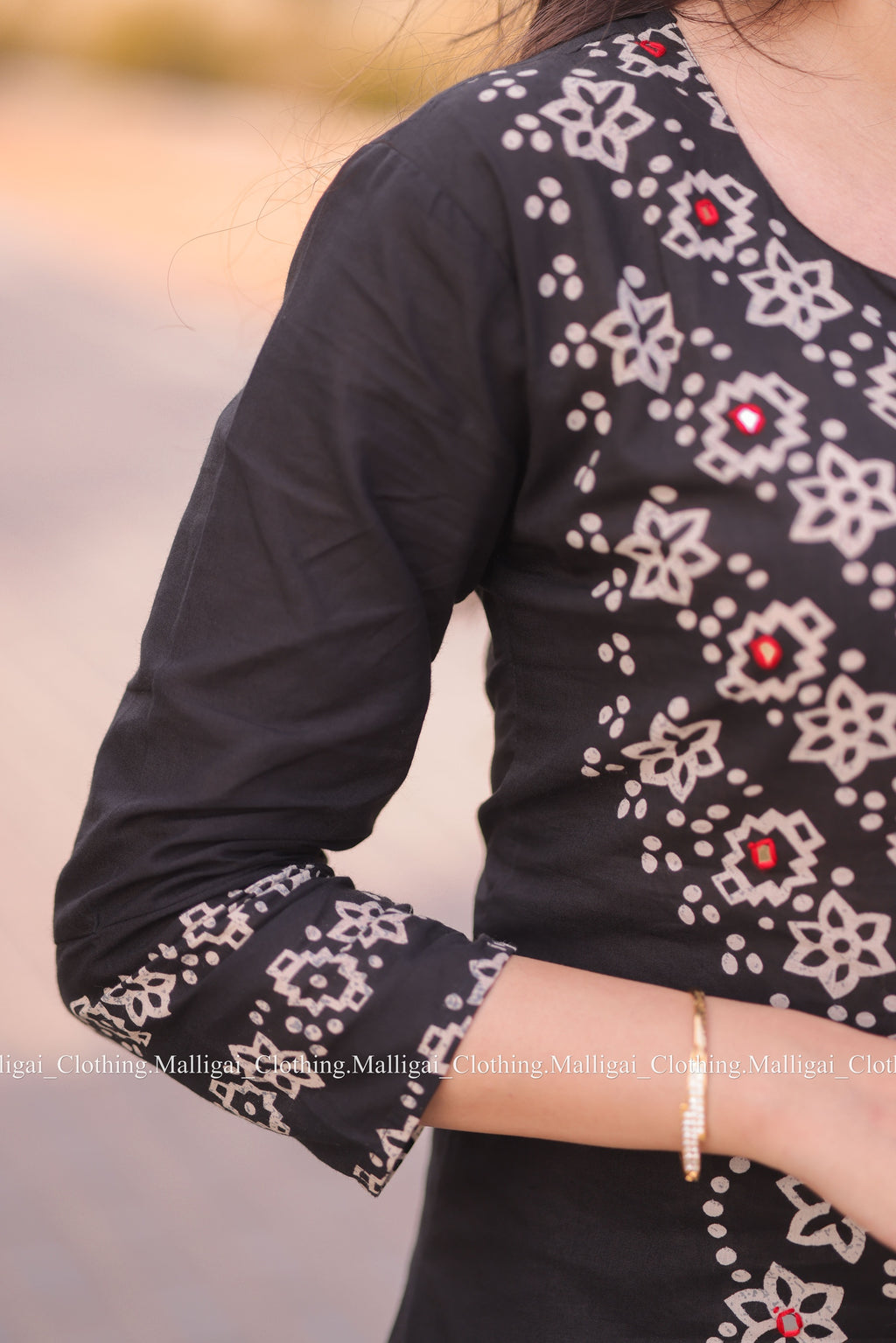 Cotton Salwar Suit - Black