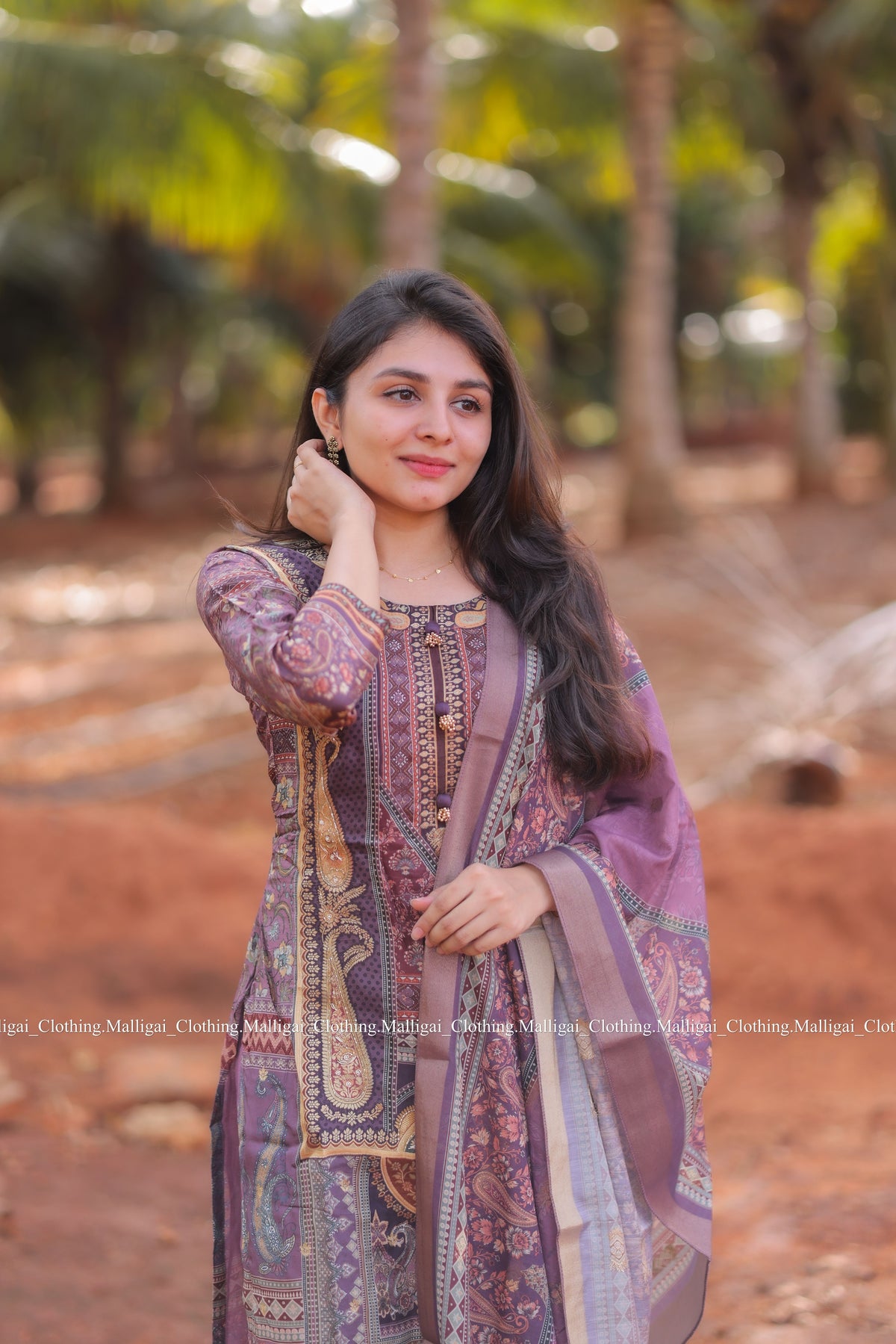 Russian Silk Jacquard with hand work in Daman Salwar Suit Set with Top, Pant and Dupatta with Pockets - Onion Pink