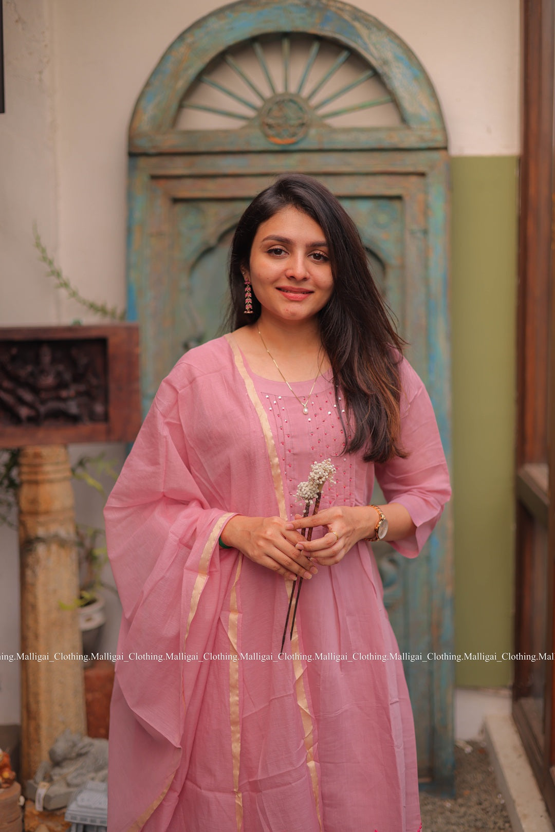 Chanderi Silk Light Pink - 3 Piece Salwar Suit