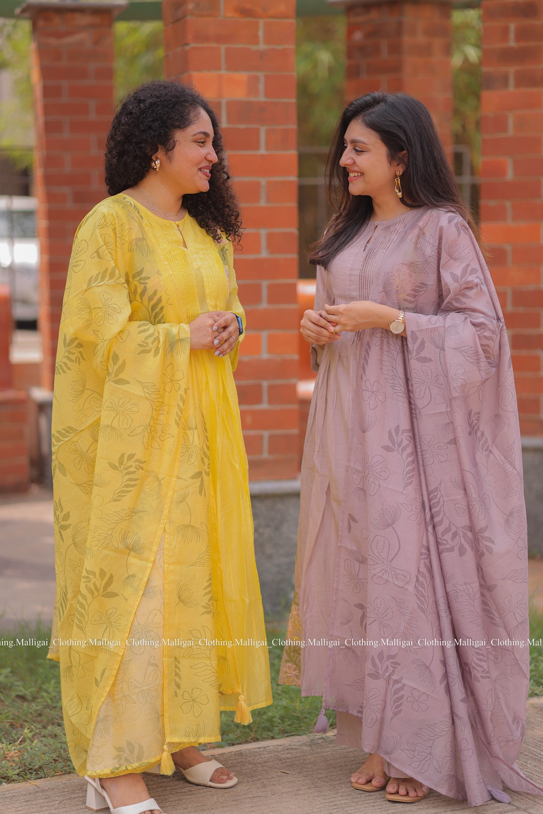 Chanderi Silk - 3 Piece Salwar Suit - Lavender