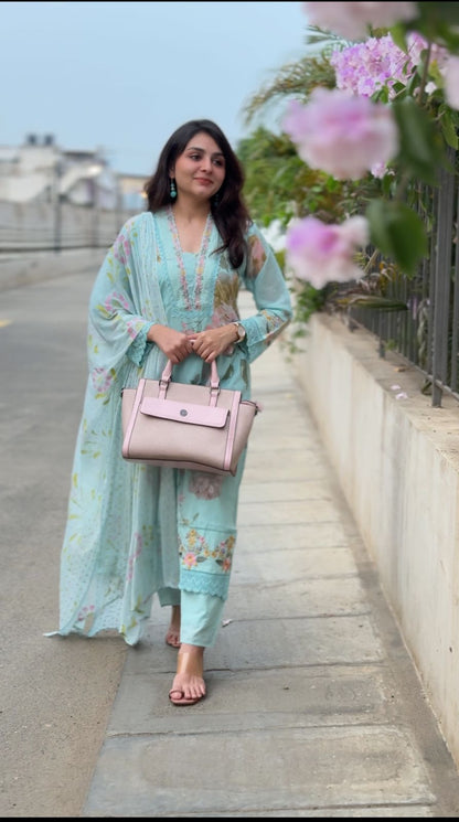 Light Blue - 3 Piece Salwar Suit