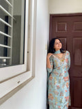 Shimmer Silk - Light Blue - 3 Piece Salwar Suit