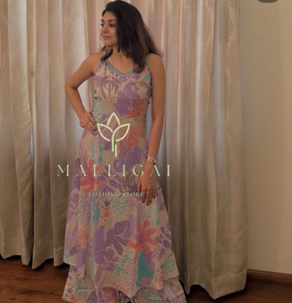Cotton Sleeveless - Light Pink 3 piece salwar