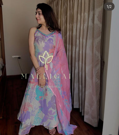 Cotton Sleeveless - Light Pink 3 piece salwar