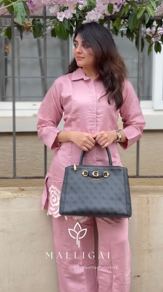 Pink Chanderi Silk - Co-ords