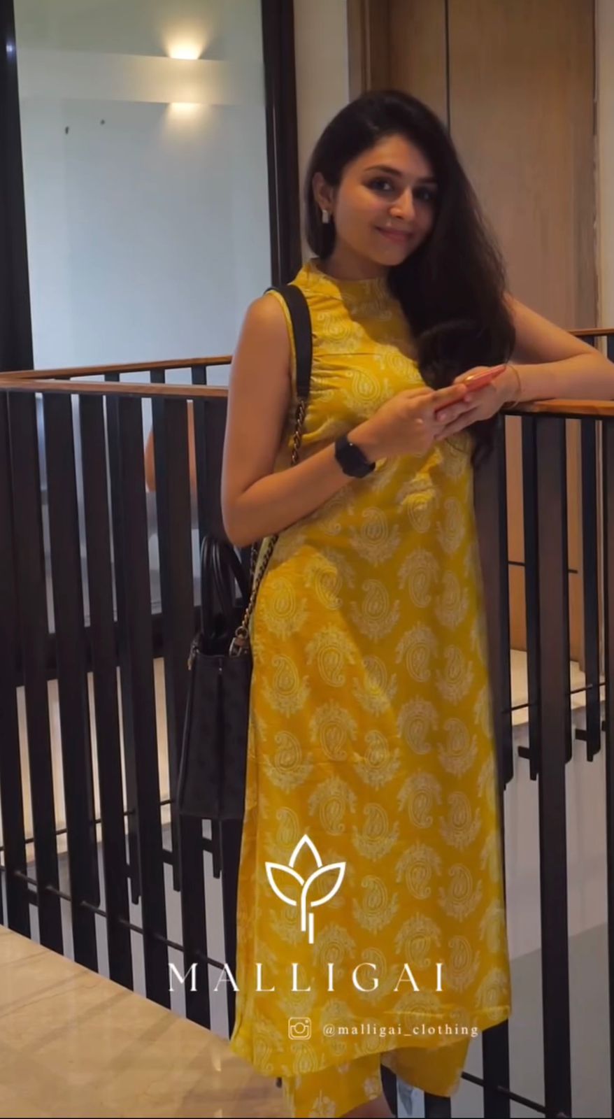 Cotton Kurta Yellow - 2 piece sleeveless